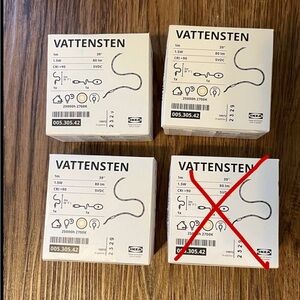 NEW in box. IKEA VATTENSTEN LED Driver Set in White - 3 boxes unopened.